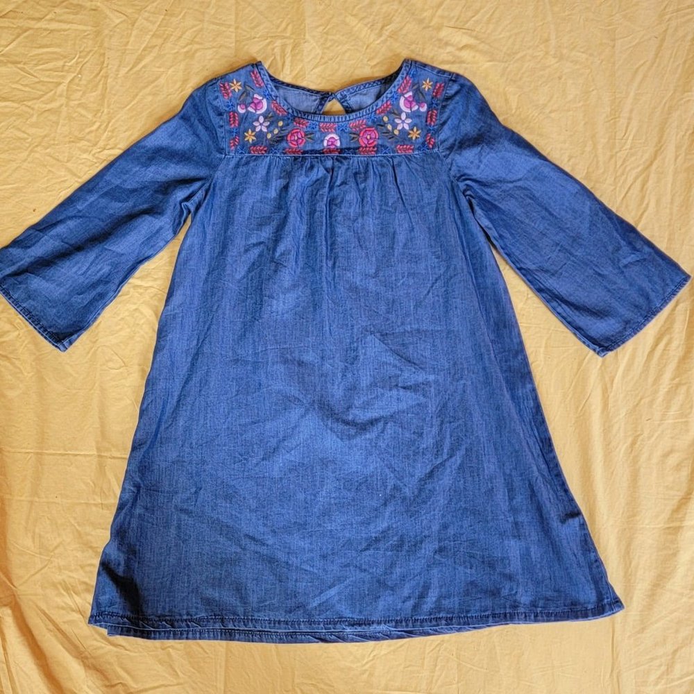 Girls blue flower dress